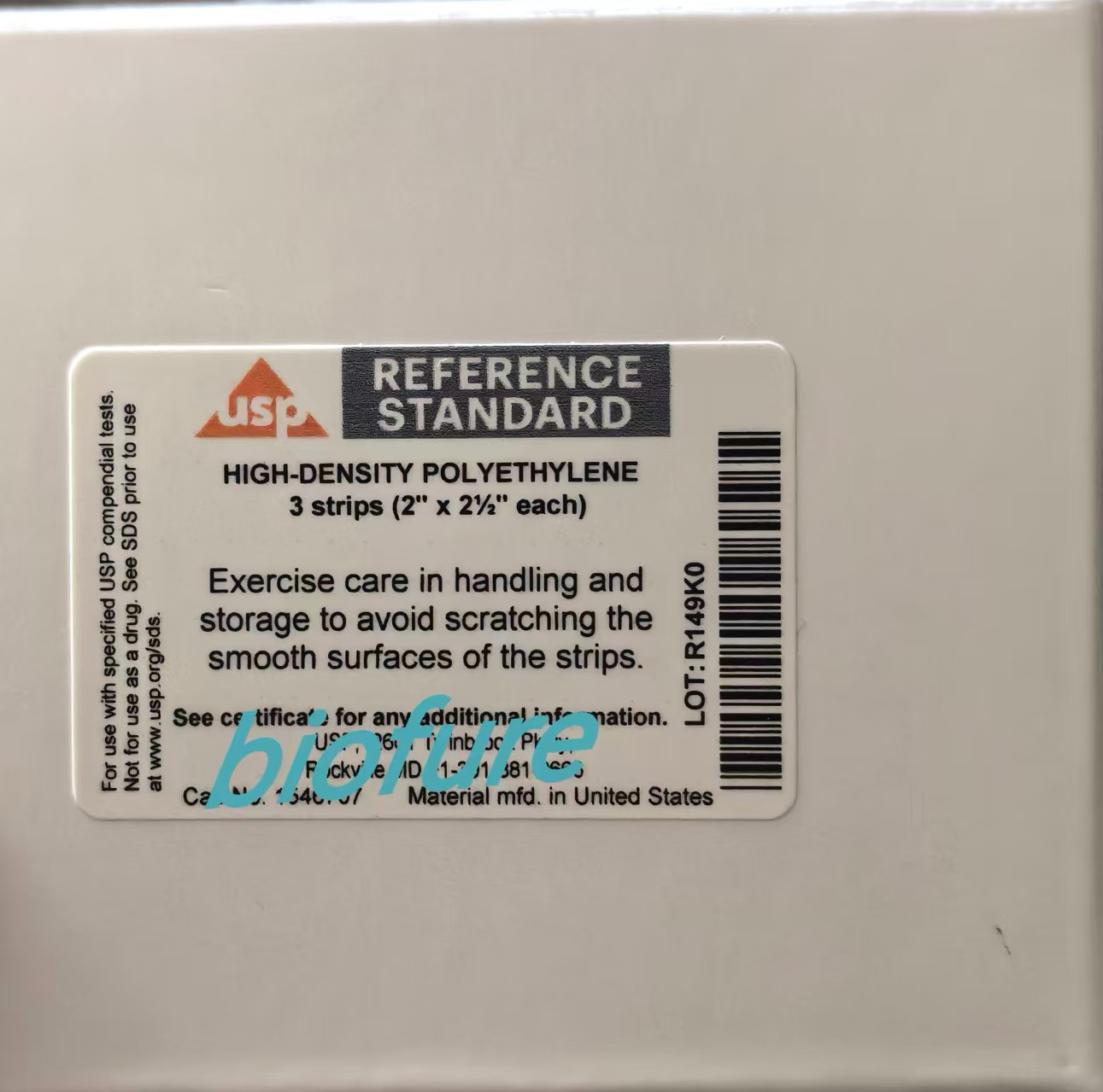 聚乙烯高密度标准品 High-Density Polyethylene (3 strips (2'' x 2 1/2'' each))